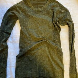 Olive Green Women's Long Sleeve Top
